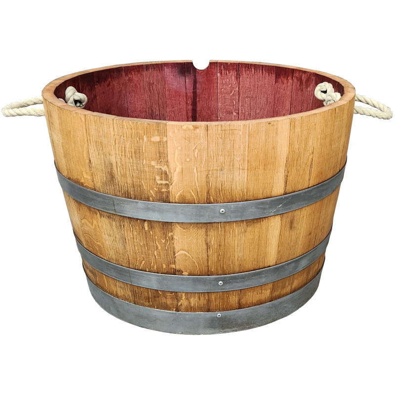 Wine Storage Barrel with Rope Handles (Cherry)